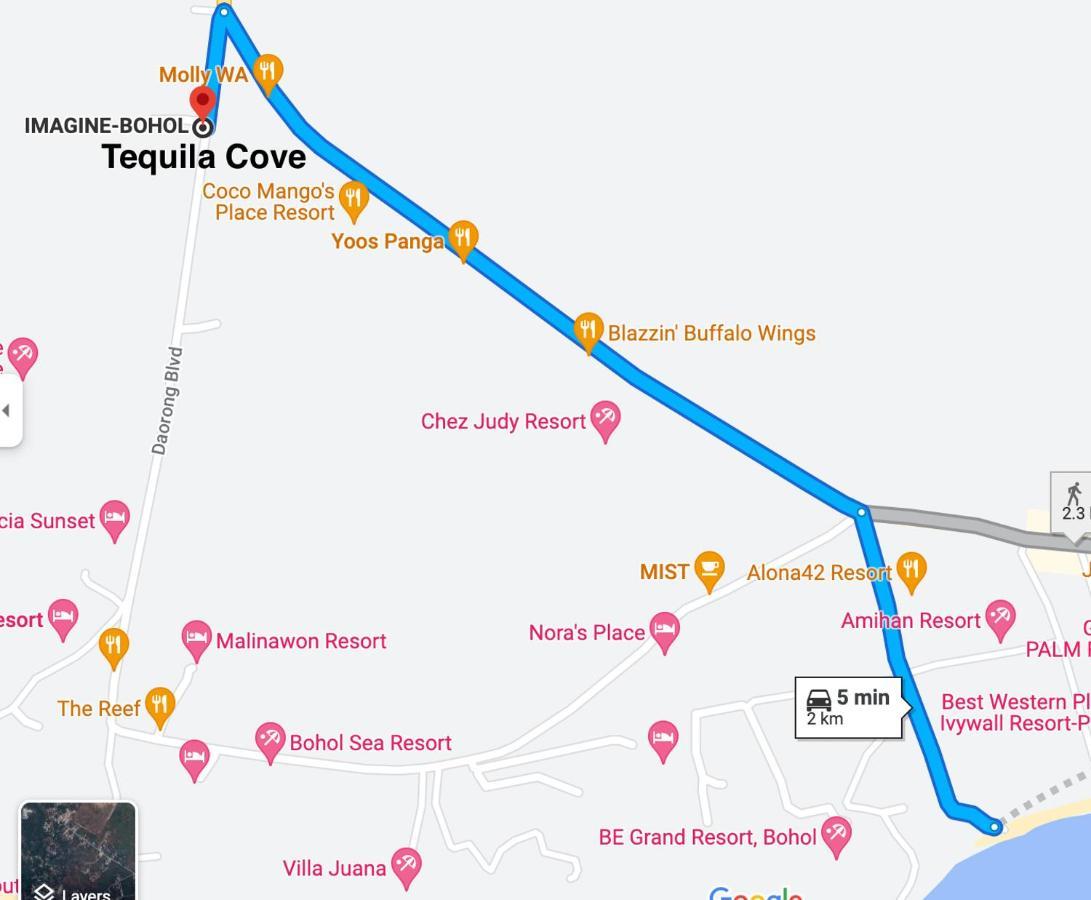 Bed and Breakfast Tequila Cove Panglao Zewnętrze zdjęcie